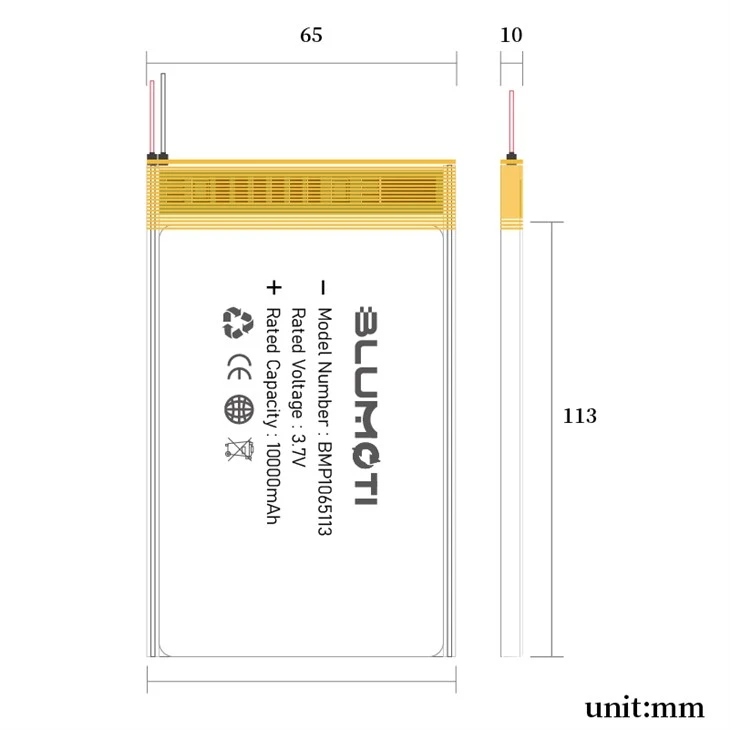 3.7 v li poly rechargeable battery